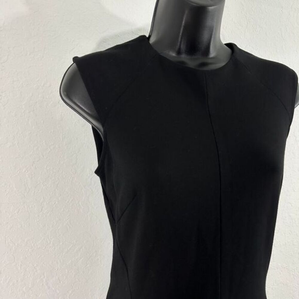 MM. Lafleur Katie Ponte Front Slit Career Sheath Midi Dress Black Size 4 - Picture 3 of 10